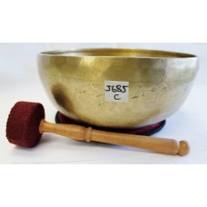 J685 Energetic Root  'C' Chakra  Healing Hand Hammered Tibetan Singing Bowl 9.7" Wide, Made in Nepal